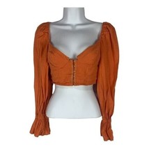 Urban Outfitters Women&#39;s Long Sleeved Orange Crop top Size XS - £20.13 GBP
