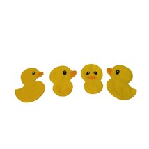 Yellow Rubber Ducky Applique Patches Duckie Duck Felt Embroidered Sew On Crafts - £10.40 GBP