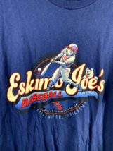 Eskimo Joes T Shirt Size XL Adult Mens Womens Baseball Knit Navy Blue Ok... - $37.22