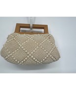 Vintage  Beaded Purse Bag Clutch Bakelite Handle 8x4x5 Koppi la Regale L... - $23.66 CAD