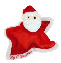Hb Santa Claus Red + White Security Blanket Plush My 1ST First Christmas - £36.61 GBP
