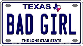 Bad Girl Texas Novelty Mini Metal License Plate Tag - £11.70 GBP