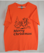 Disney Merry Christmas Tis The Season To Be Goofy Neon Orange T-Shirt Si... - $267.68 MXN