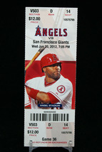 Los Angeles Angels vs San Francisco Giants Game 36 MLB Ticket w Stub 06/20/2012 - £9.14 GBP