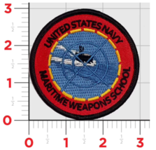 NAVY MARITIME WEAPONS SCHOOL EMBROIDERED HOOK &amp; LOOP PATCH - £31.31 GBP