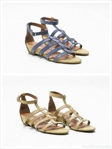 Lucky Brand Lanser Womens Leather Gladiator Wedge Strappy Sandals Shoes - £16.44 GBP