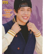 Austin Mahone teen magazine pinup clipping blue jacket M black hat prete... - $4.81 CAD