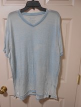 Men&#39;s size XL Venice Burnout Lucky brand teal blue V neck T-shirt Top  - £12.65 GBP