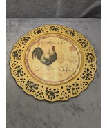 Hobby Lobby Cuisine &amp; Co Metal Ornate Chicken Accent Wall Decor Plate 12” - $15.98