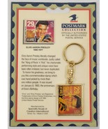 N1) 1992 USPS Postmark Collection Elvis Presley Postage Stamp Key Chain - $9.89