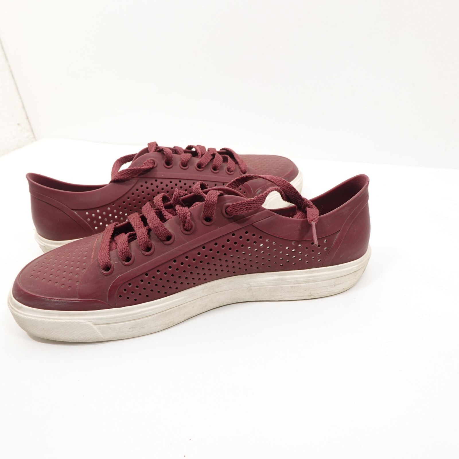 Crocs Womens Citilane 204884 Red Lace Up Casual Shoes Sneakers Size 10 Item image 10