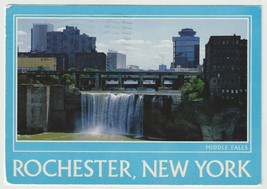 Middle Falls Rochester New York Vintage Postcard Posted 1986 - £2.18 GBP