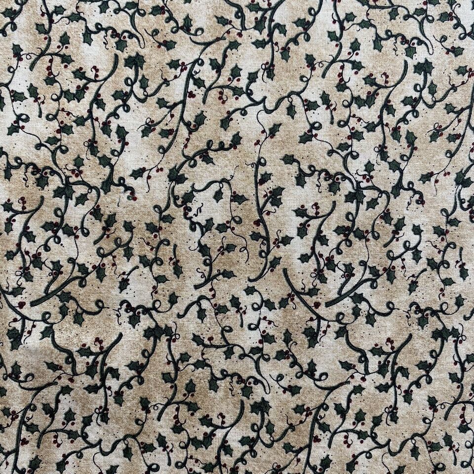 Primary image for 1 yard VTG Fabric Ivy White Cotton Moda Fabrics Deb Strain