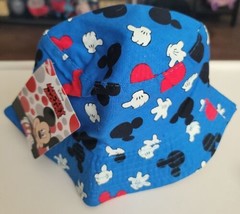 Disney Sun Hat Bucket Hat Mickey Mouse Blue Lightweight NWT New - £6.38 GBP