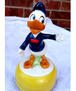 Vintage Donald Duck Porcelain Figurine Music Box by Schmid 4¼ inch Japan... - $24.70