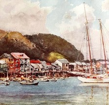 Ancon Hill Harbor 1913 Panama Canal History Watercolor Art Print EJ Read... - $39.99