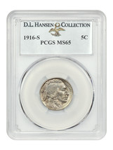 1916-S 5C Pcgs MS65 Ex: D.L. Hansen - £2,539.08 GBP