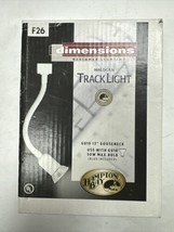 DIMENSIONS Hampton Bay Halogen Track Light Head GU10 12” Gooseneck White F26 - £10.16 GBP