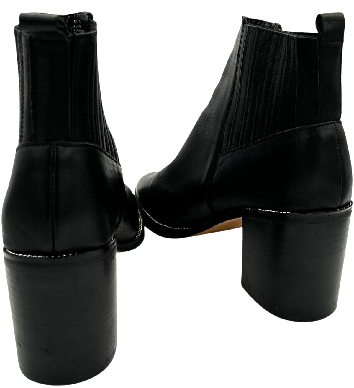 chelsea & violet arcade black leather studded 3.5" heel chelsea booties size 11M Item image 7