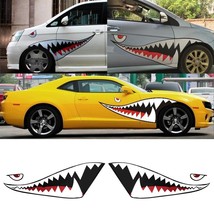 2pcs Fun DIY Car Stickers   Mouth Tooth Teeth Stylish Graphics PVC Waterproof St - £38.36 GBP