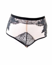 FOR LOVE &amp; LEMONS Womens Briefs Tulle Material Flowers Lace Black Nude S... - £15.15 GBP