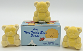 1988 Vintage Avon Tiny Teddy Bear Soaps Set of 3 New in Box SKU U192 - $12.99