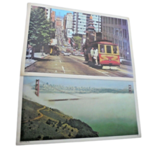 Lot of 2 Vintage Placemats Photography San Francisco Cable Car Golden Gate Maps - £6.47 GBP