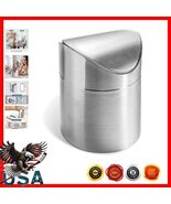 Rust-Resistant 1.5L Mini Trash Can - Ideal for Bathrooms, Desks, and Cou... - $38.37 CAD