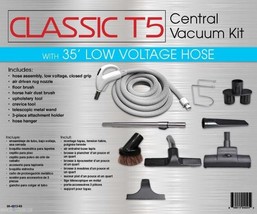 Central Vac kit-Titan T5,CLASSIC,35FT Low Voltage Hose Deluxe Tool kit - $3,251.69 MXN