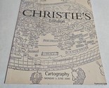 Christie&#39;s London Cartography June 5, 2000 Auction Catalog - $19.98
