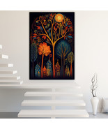 Abstract tree Canvas Painting Wall Art Posters Landscape Canvas Print Pi... - $18.78 CAD+
