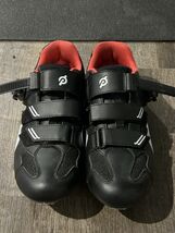 Peloton Cycling Shoes Size 40 Womens Size 9 With Cleats Black Red Light Use - €33,05 EUR