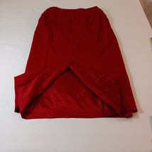 TALBOTS Women's Red Pure Wool Wrap Style Pencil Skirt Size 10 Made In USA image 11