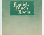 English Lunch Room Menu Hotel Statler Boston Massachusetts 1944 OPA Bonds - $37.62