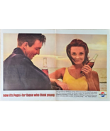 PEPSI COLA - Happy Couple Beach-Relaxing-Refreshing-2 Page 1964 Vintage ... - $11.38