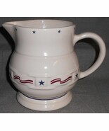 Longaberger ALL AMERICAN  WOVEN TRADITIONS PATTERN 76 oz Water Pitcher - $69.29