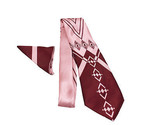 Men&#39;s Pink Burgundy Microfiber Satin-Like Neck Tie Set With Pocket Square - $10.39