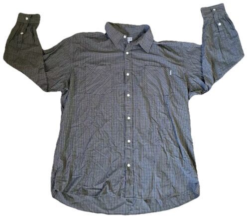 Carhartt Button Up Shirt Mens 3XL Plaid Flannel Checkered Workwear Casual - $21.73