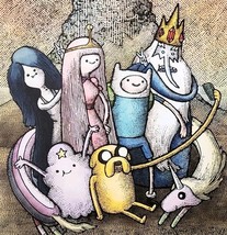 2014 Adventure Time Poster Ooozymandias Mehendra Singh Finn 16 x 11&quot; DWJJ8 - $29.99