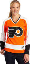 Reebok Women&#39;s Philadelphia Flyers V-Neck Long sleeves Jersey, Orange, Large - £81.85 GBP