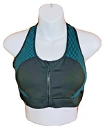 Sz M BCBGeneration Sports Bra Athletic Racerback Zipper Front Tagless Co... - $316.62 MXN