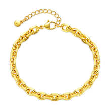 18K Gold-Plated Figaro Chain Bracelet - £10.95 GBP