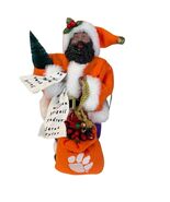 Santa’s Workshop Clemson Tigers Santa Figurine 12” Handcrafted Collectib... - $31.50