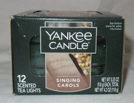 Yankee Candle 12 Scented Tea Light T/L Box Candles Singing Carols - £16.34 GBP