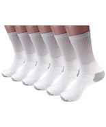 12 Pairs Mens White Sports Work Athletic Crew Socks Size 10-13 - $28.00