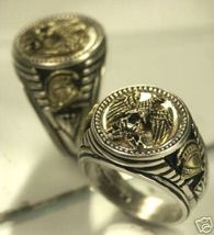 Napoleonic eagle,men&#39;s Signet ring...Sterling Silver.925 - £60.84 GBP