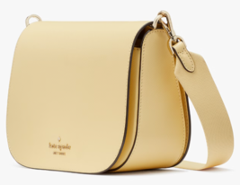 Kate Spade Madison Saddle Bag Yellow Butter Leather Purse KC438 NWT $349... - £89.21 GBP