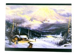 Thomas Kinkade Blank Greeting Cards The Warmth of Home 2005 Cabin on Sno... - €12,88 EUR