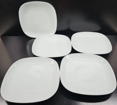 5) IKEA Vardera White Square Dinner Plates Set Porcelain Turkey Dishes 1... - $66.20