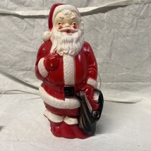 Vintage 1968 Empire Plastics Santa Claus Blow Mold 14 Inch Lighted Christmas Dec - £31.45 GBP